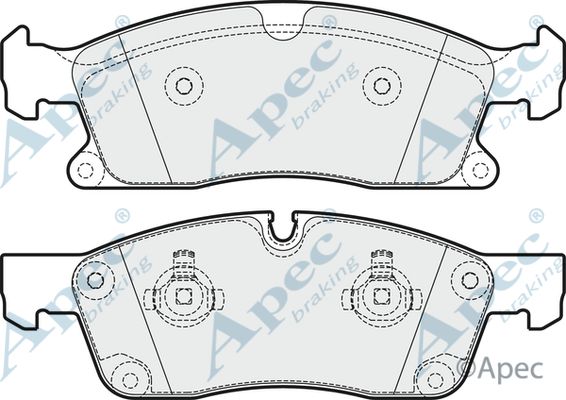 APEC BRAKING Комплект тормозных колодок, дисковый тормоз PAD1924